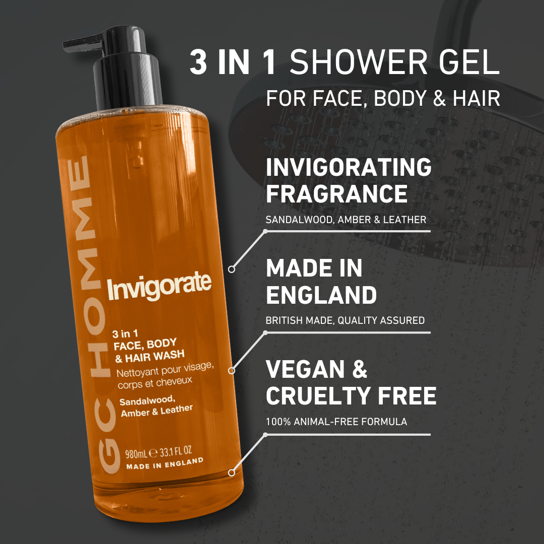 GC HOMME: Invigorate - 3 in 1 Face, Body & Hair Wash