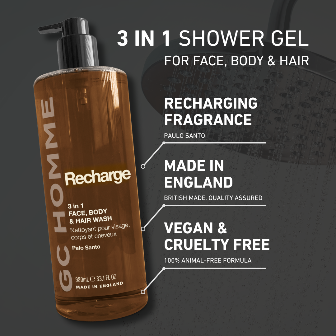 GC HOMME: Recharge - 3 in 1 Face, Body & Hair Wash