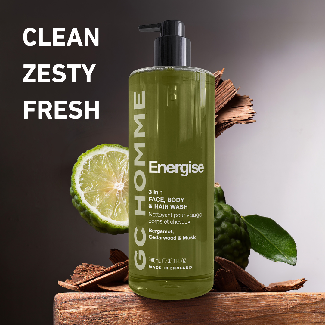 GC HOMME: Energise - 3 in 1 Face, Body & Hair Wash