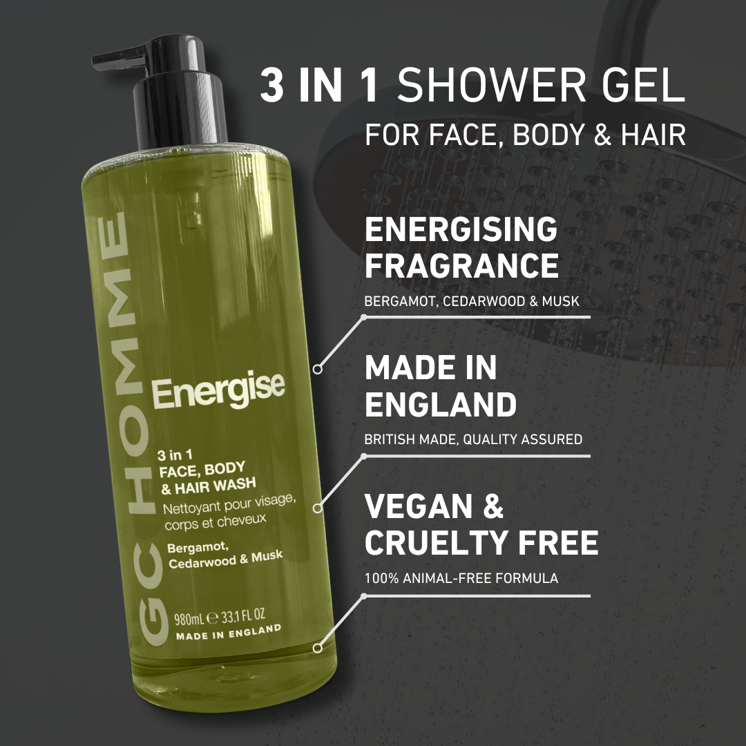 GC HOMME: Energise - 3 in 1 Face, Body & Hair Wash