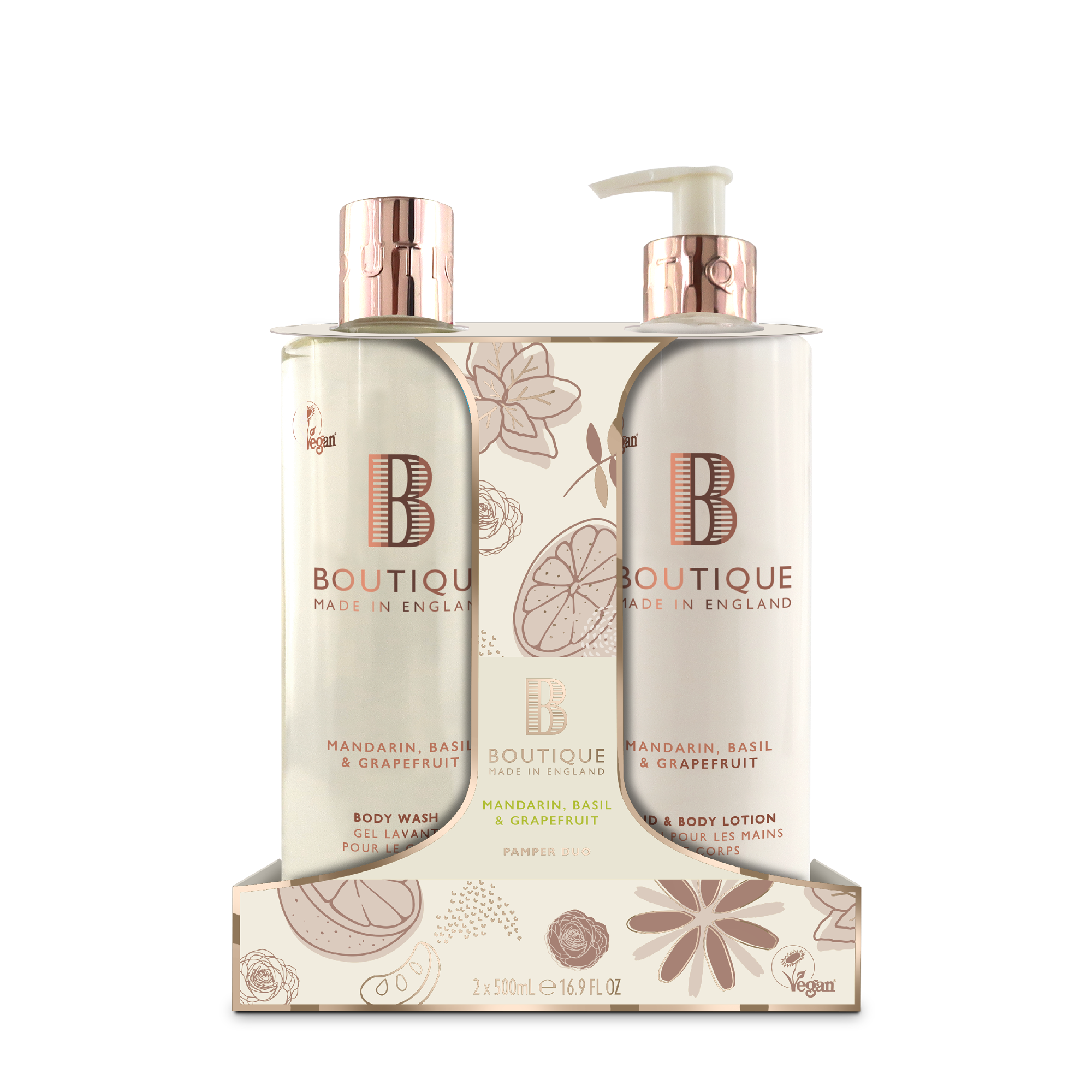 Mandarin, Basil & Grapefruit Body Care Duo